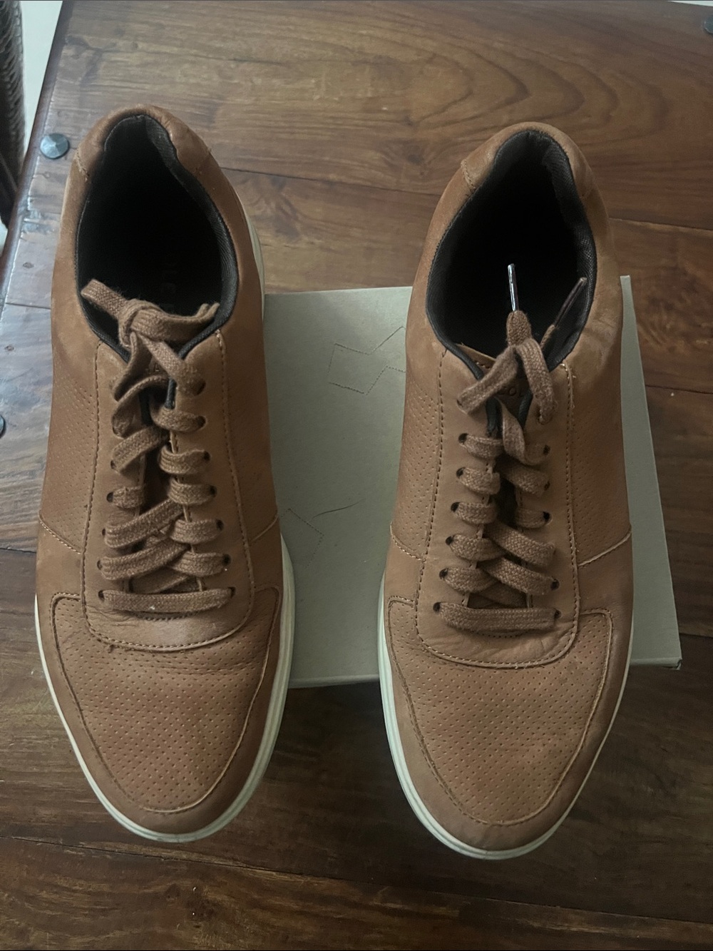 Cole Haan Men's Casual Leather Lace-Up Sneakers in Brown